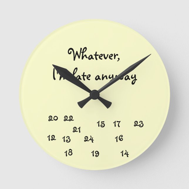 Redondo Relógio de 24 horas (Frente)