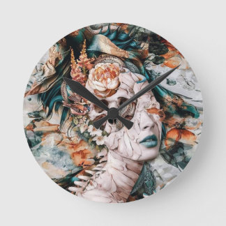 Redondo relógio de abstrato Art