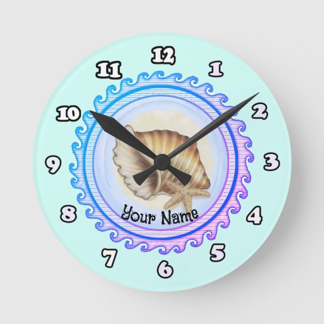 Redondo Relógio de água salgada (Frente)