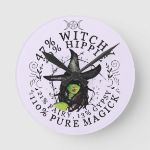 Redondo Relógio de Bruxas Magick Puro 110%