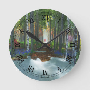 Redondo Relógio de Caminhada de Um Longo Dia