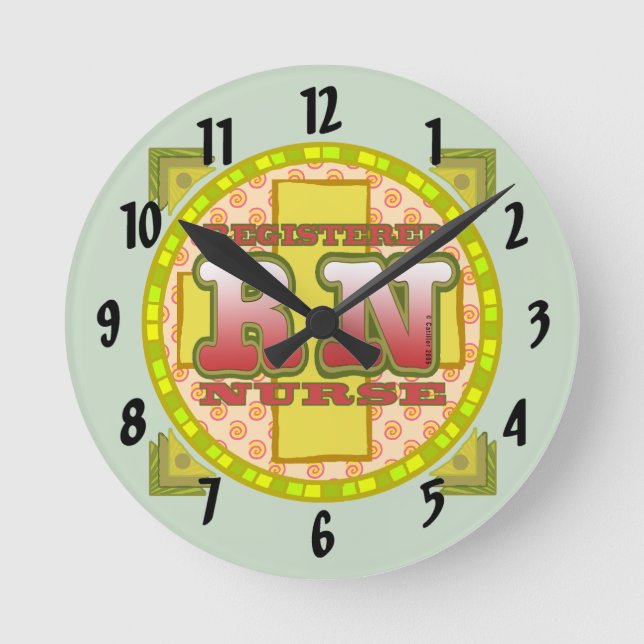 Redondo Relógio de Enfermeiro Cross RN (Frente)