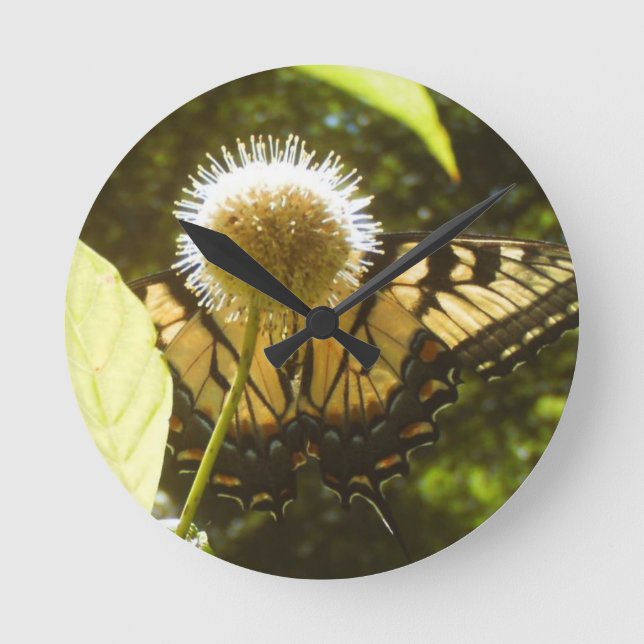 Redondo Relógio de Flor Monarca de junho (Frente)