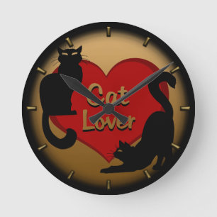 Redondo Relógio de Gato de Gato Gato Gato Gato Gato Fresc