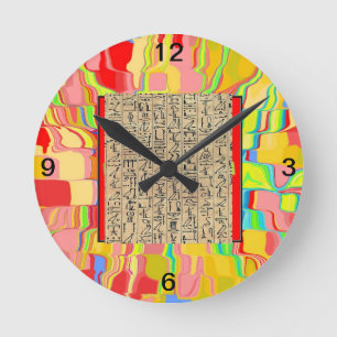 Redondo Relógio de Hieroglifos