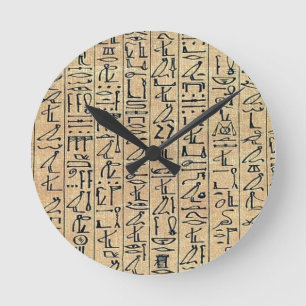 Redondo Relógio de Hieroglifos