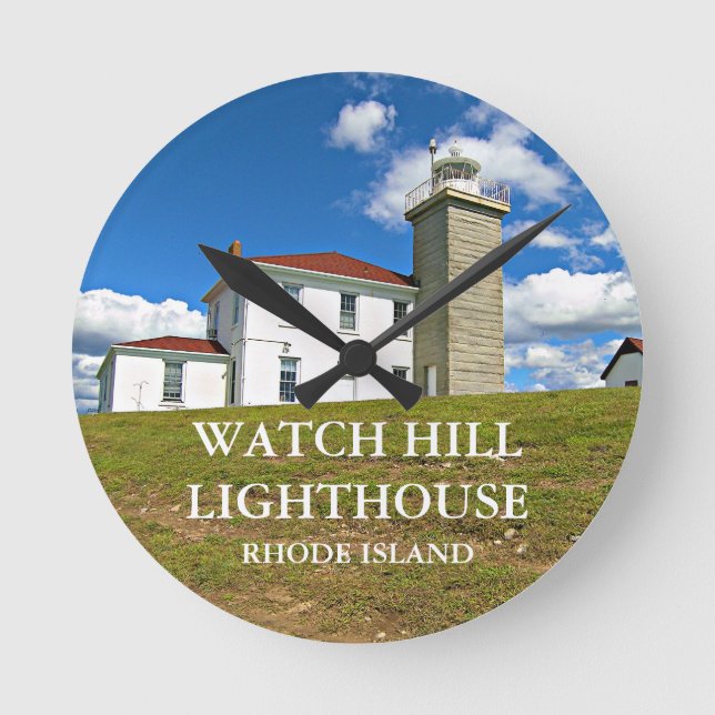 Redondo Relógio de Hill, Rhode Island Wall Clock (Frente)