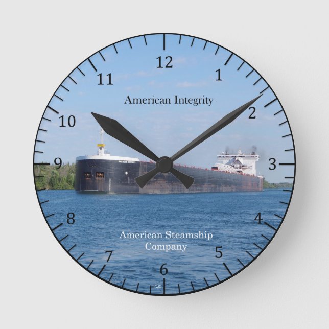 Redondo relógio de integridade americana (Frente)