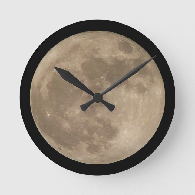 Redondo Relógio de Lua Completo Clock & Decor (Frente)