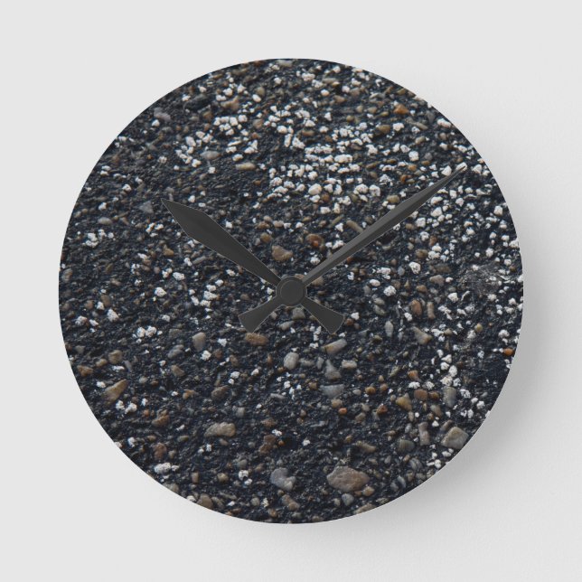 Redondo Relógio de paredes asfaltadas (Frente)