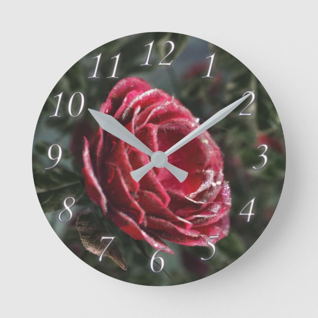 Redondo Relógio de presentes de inverno (Frente)