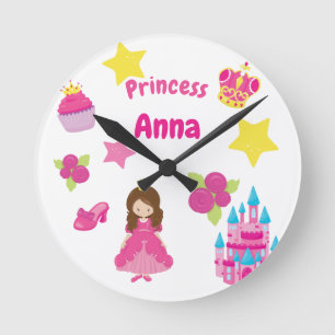 Redondo Relógio de princesa personalizado