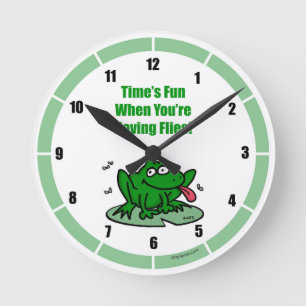 Redondo Relógio de Sapo engraçado