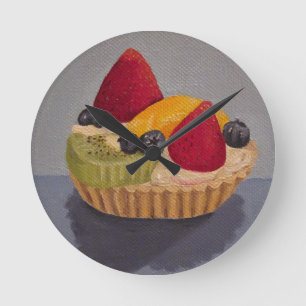 Redondo Relógio de Tart fruta