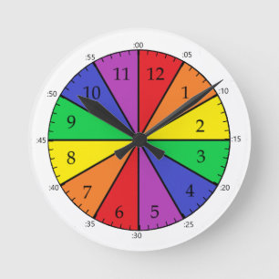 Redondo Relógio de Tempo Fácil com Marcadores Minutos