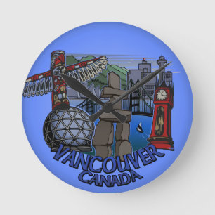 Redondo Relógio de Vancouver Oferece Relógio de Decoraç