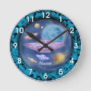 Redondo Relógio de Viagem de Espaços