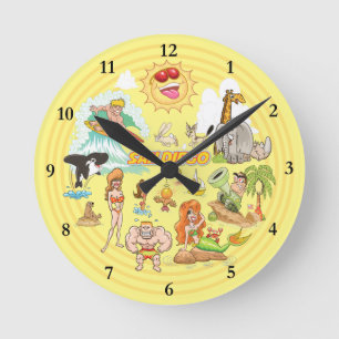 Redondo Relógio do acrílico San Diego California