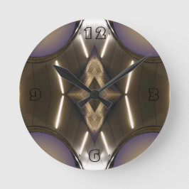 Redondo Relógio do Designer Contemporâneo Cromo Modernista