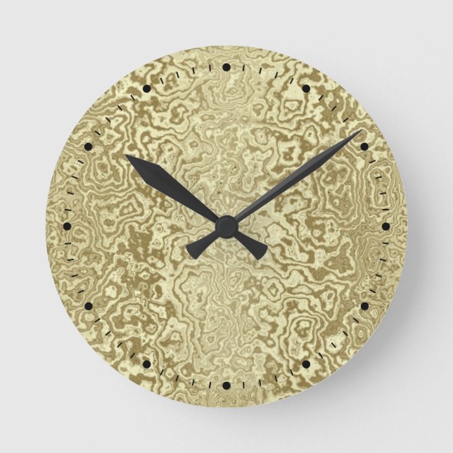 Redondo Relógio Dourado decorativo (Frente)