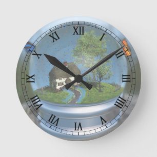 Redondo Relógio Globo de Borboleta