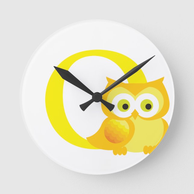 Redondo Relógio inicial da letra O (Frente)