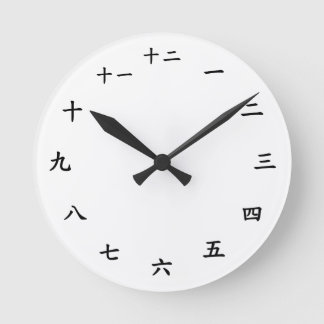 Redondo relógio japonês
