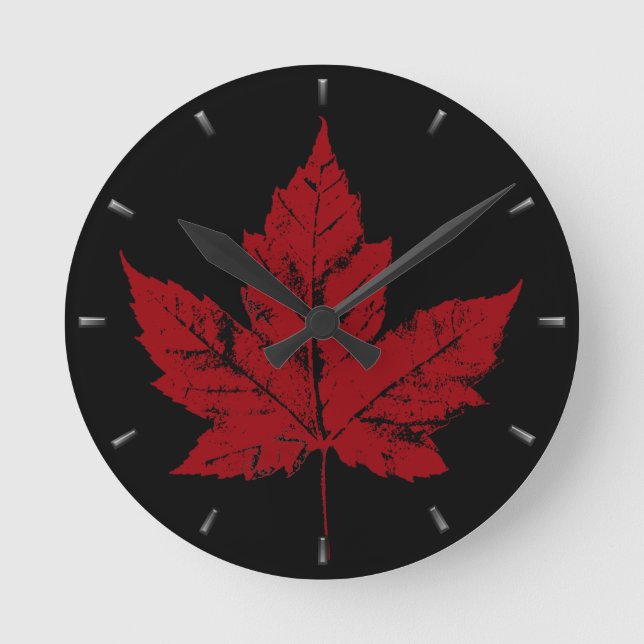 Redondo Relógio Legal do Canadá, Souvenir Wall Clocks - Pr (Frente)