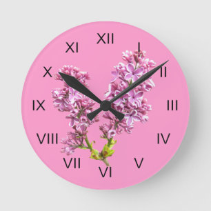 Redondo Relógio - Lilac Blossomas