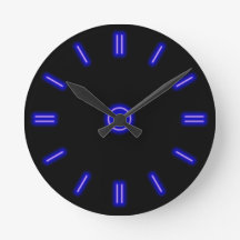 Relógio Neon Azul