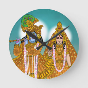 Redondo Relógio Radha Krishna