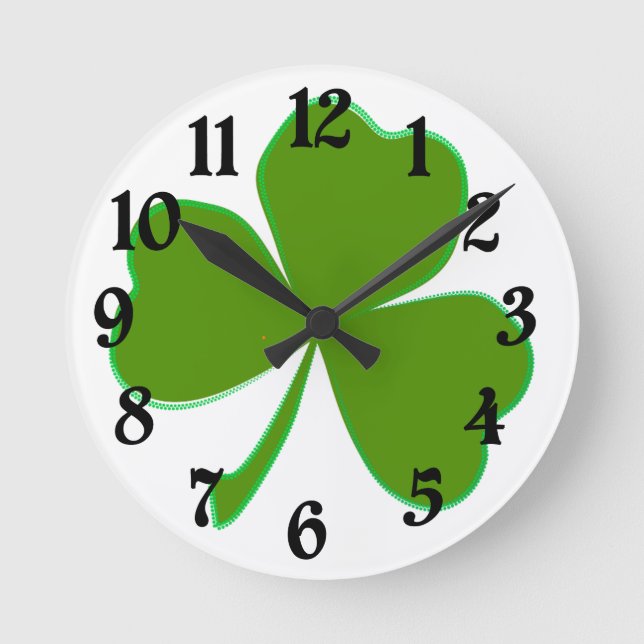 Redondo Relógio Shamrock (Frente)