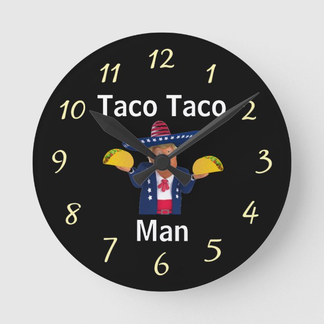 Redondo Relógio Taco Taco Man (Frente)