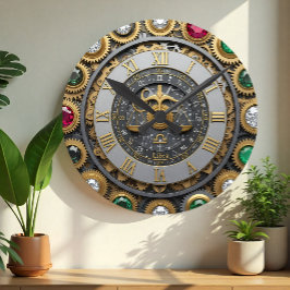 Redondo Relógio Vintage Libra, Astrologia, Zodiac, Gems, D