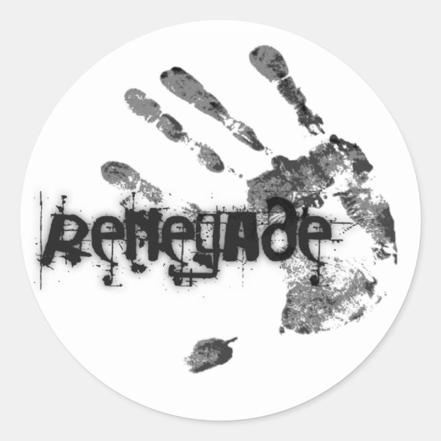 Redondo Renegar Folha do Adesivo (Frente)