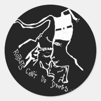 Redondo Robôs não conseguem fazer adesivo de drogas