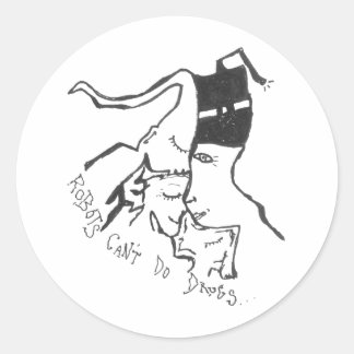 Redondo Robôs não conseguem fazer adesivo de drogas