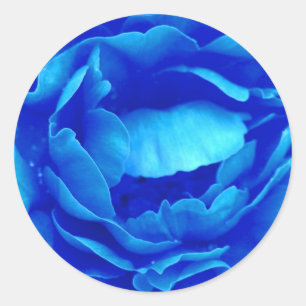 Redondo Rosa azul adesivo - personalizável