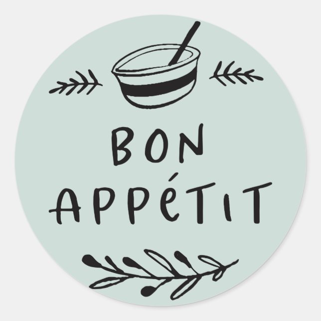 Redondo Rótulo Adesivo Jar / Spice Bon Appétit (Frente)