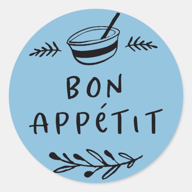 Redondo Rótulo Adesivo Jar / Spice Bon Appétit (Frente)