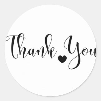 Redondo rótulo de adesivo de agradecimento