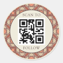 Redondo Rótulo de Adesivo de Marca de Mosaico Terroso Mode