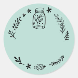 Redondo Rótulo de adesivo em branco para Pote / Tempero