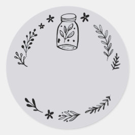 Redondo Rótulo de adesivo em branco para Pote / Tempero