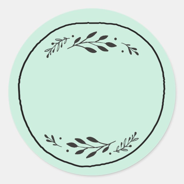 Redondo Rótulo de adesivo em branco para Pote / Tempero II (Frente)