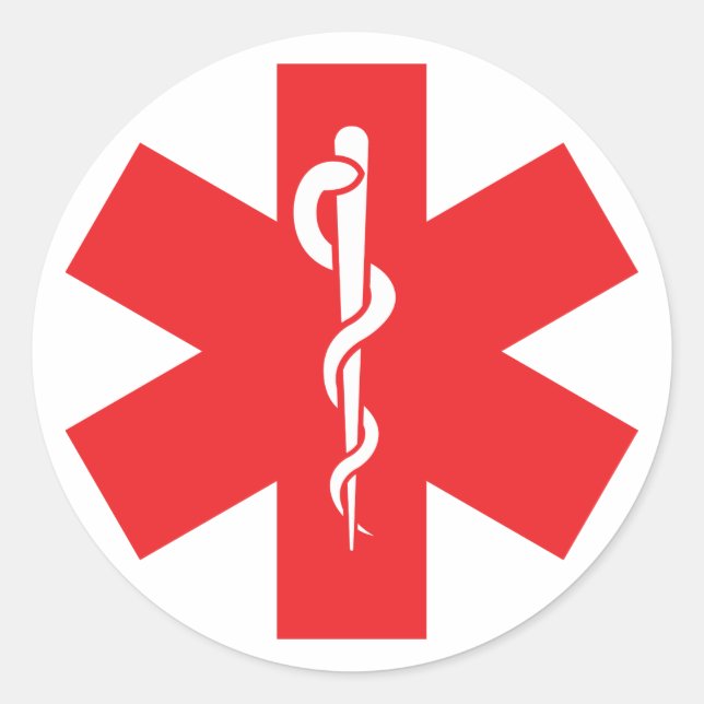 Redondo Rótulo do adesivo de alerta de alergia (Frente)