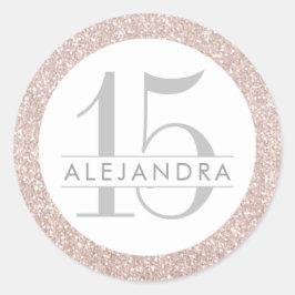 Redondo Rótulo do adesivo de favorecimento do Quince Años,