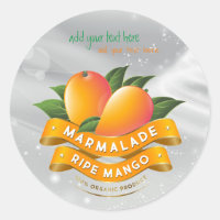 Rótulo do adesivo de Mango Mango Jam Round