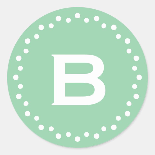 Redondo Rótulo do adesivo de pontos do círculo moderno mon (Frente)