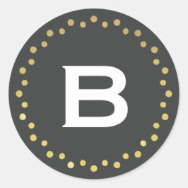 Redondo Rótulo do adesivo de pontos do círculo moderno mon